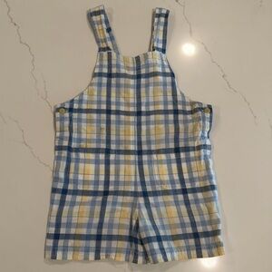 Ralph Lauren Blue and Yellow Plaid toddler Overalls